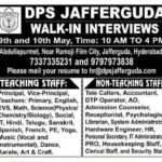 Jafferguda, Delhi Public School Teachers, Non-Teaching Staff Jobs Recruitment 2026 Walk in Interview