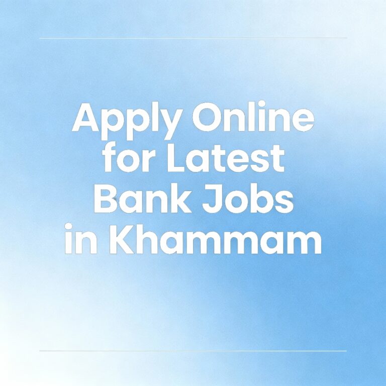 Staff Assistant Vacancies in Khammam DCC Bank-Apply Online Now