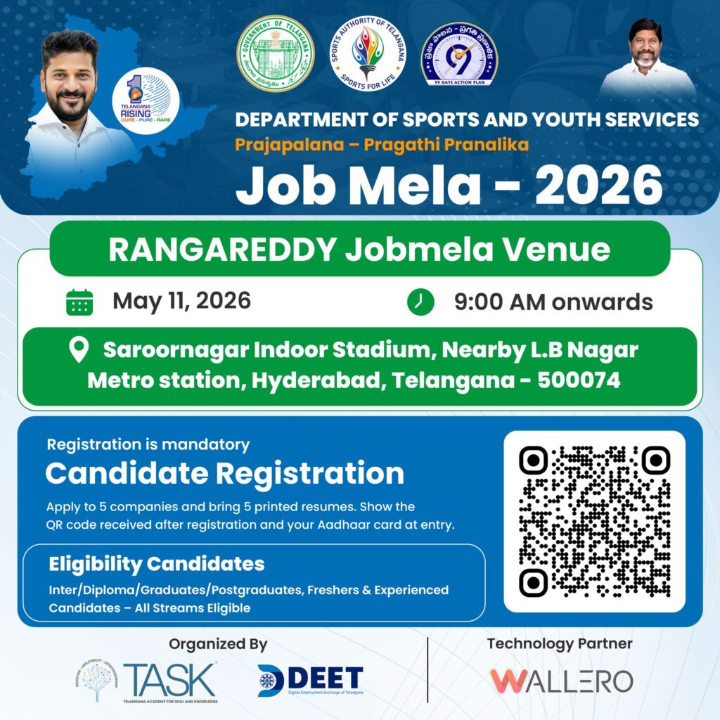 Rangareddy Job Mela 2026-Upcoming Job Mela in Hyderabad