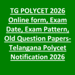 TG POLYCET 2026 Online form, Exam Date, Exam Pattern, Old Question Papers-Telangana Polycet Notification 2026