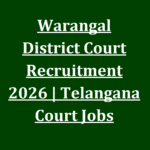 Warangal District Court Recruitment 2026 Telangana Court Jobs
