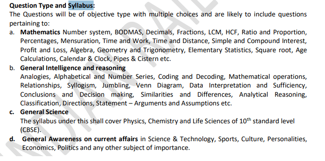 RRB Group D Exam Syllabus
