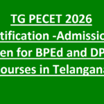 TG PECET 2026 Notification -Admissions Open for BPEd and DPEd Courses in Telangana