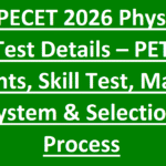 TG PECET 2026 Physical Test Details – PET Events, Skill Test, Marks System & Selection Process