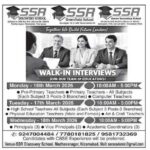 Teachers, PET, Coordinators Jobs in Nizamabad SSR Schools-Walk in Interview