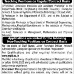 MGIT Hyderabad Recruitment 2026 Apply for Professor Assistant Professor and Staff Jobs Apply before 10 May 2026