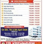 Sri Krishnaveni Talent School Sircilla Recruitment 2026 Notification – Faculty & Staff Jobs in Rajanna Sircilla
