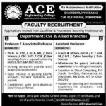 ACE Engineering College Hyderabad Recruitment 2026 Apply for Professor and Assistant Professor Jobs