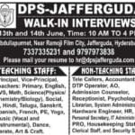 Jafferguda, Delhi Public School Teachers, Non-Teaching Staff Jobs Recruitment 2026 Walk in Interview