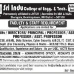 Sri Indu College of Engineering & Technology Hyderabad Faculty Recruitment 2026 – Professor, Assistant Professor & Non-Teaching Jobs