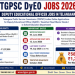 TGPSC DyEO Jobs 2026-Deputy Educational Officer Jobs in Telangana