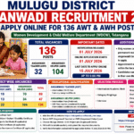 Mulugu District Anganwadi Recruitment 2026 Apply Online for 136 AWT & AWH Posts WDCW Telangana Notification