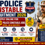 TG Police Constable Recruitment 2026 – Apply Online for 4,773 Police Constable Jobs (Civil, AR & SAR CPL)