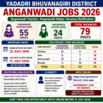 Yadadri Bhuvanagiri District Anganwadi Jobs 2026- 79 Anganwadi Helper, Teacher Jobs Notification