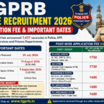 TGPRB Police Recruitment 2026 Application Fee and Important Dates TGPRB Police Recruitment 2026 Application Fee and Important Dates