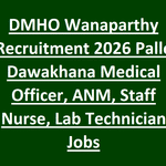 DMHO Wanaparthy Recruitment 2026 Palle Dawakhana Medical Officer, ANM, Staff Nurse, Lab Technician Jobs